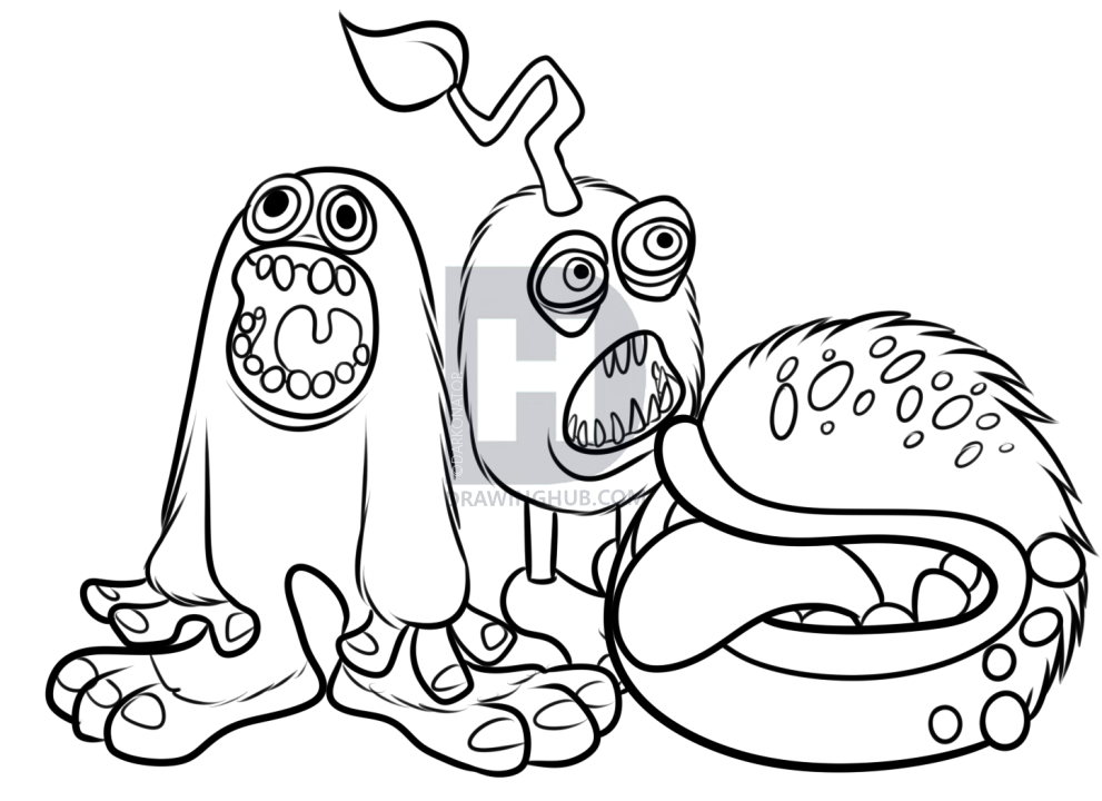 991x720 How To Draw My Singing Monsters, Step