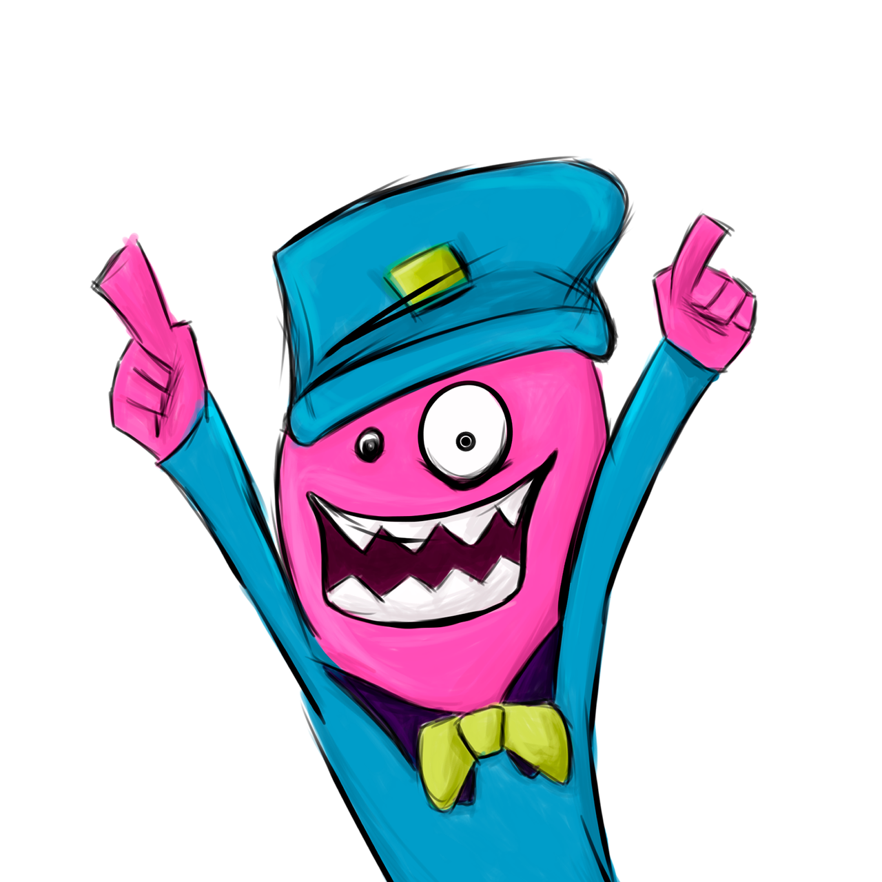 1280x1280 Monster, Illustration, Happiness, Happy, Design