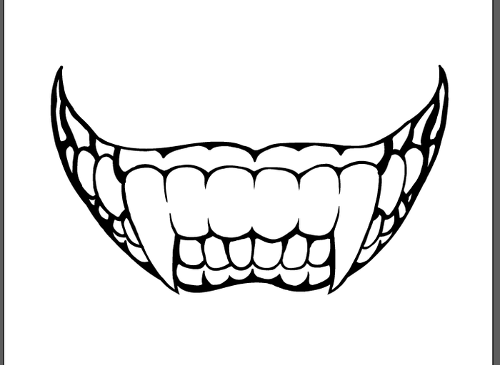 Monster Teeth Drawing Free download on ClipArtMag