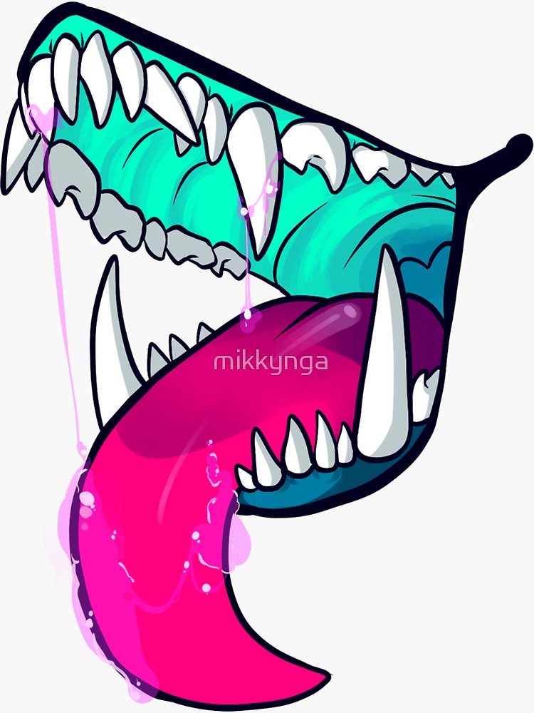 750x1000 Monster Teeth Sticker