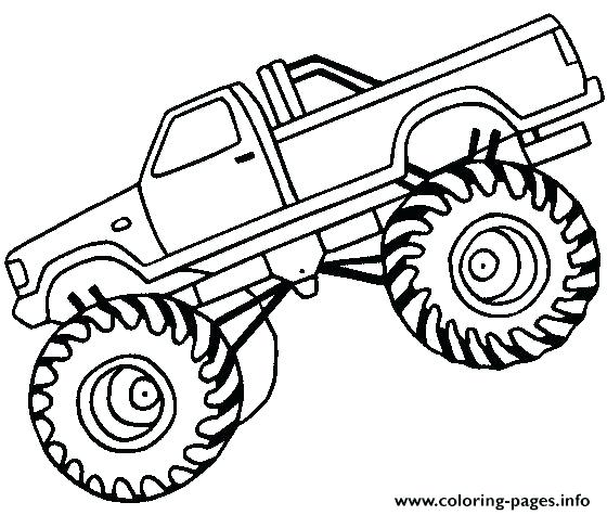 560x475 Easy Truck Drawing Easy Monster Truck Big Coloring Pages Printable