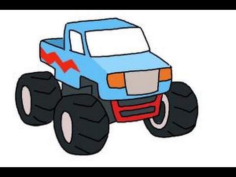 480x360 The Best Cartoon Monster Truck Drawing History
