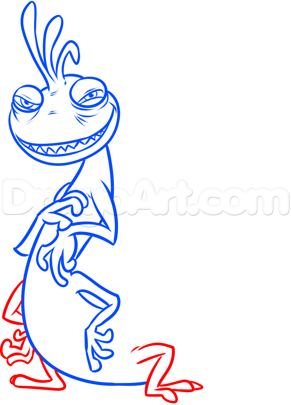 1000x1389 Draw Monsters Inc Randall, Step