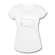 190x190 montana heart women's tri blend v neck t shirt spreadshirt