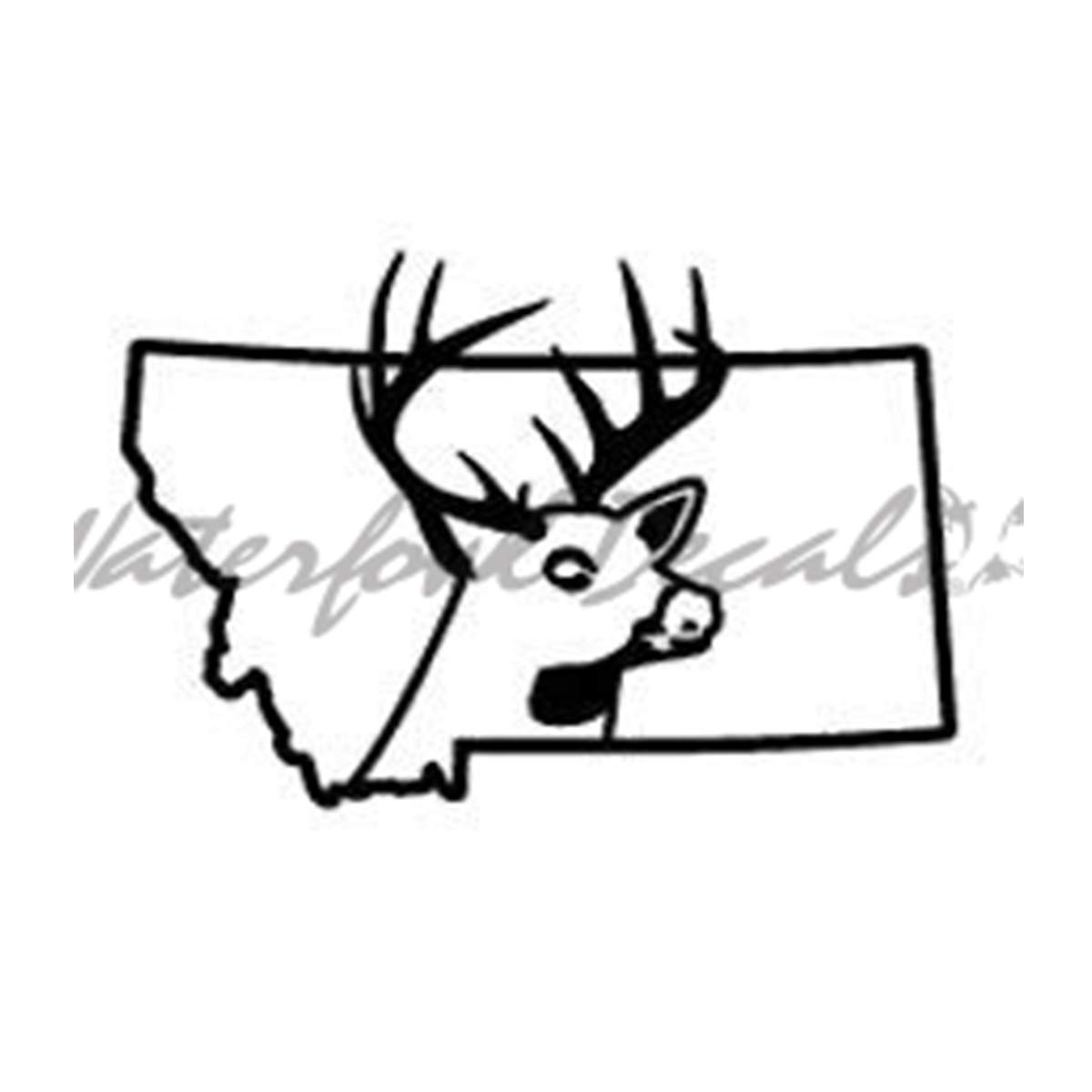 1200x1200 waterfowl decals montana deer state buck hunting car