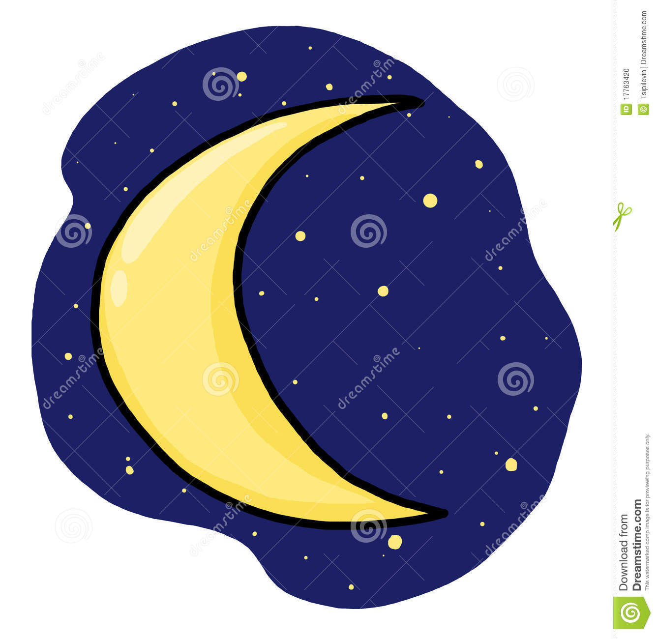 1336x1300 Half Moon With Clouds Clipart Collection