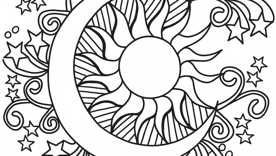 960x544 Sun Moon And Stars Drawing At Getdrawings Com Free Forersonal