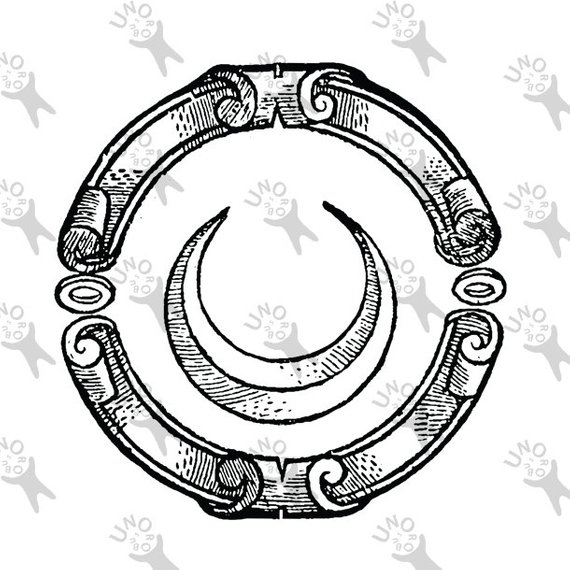 570x570 Vintage Image Moon Alchemical Symbol Retro Drawing Picture Instant
