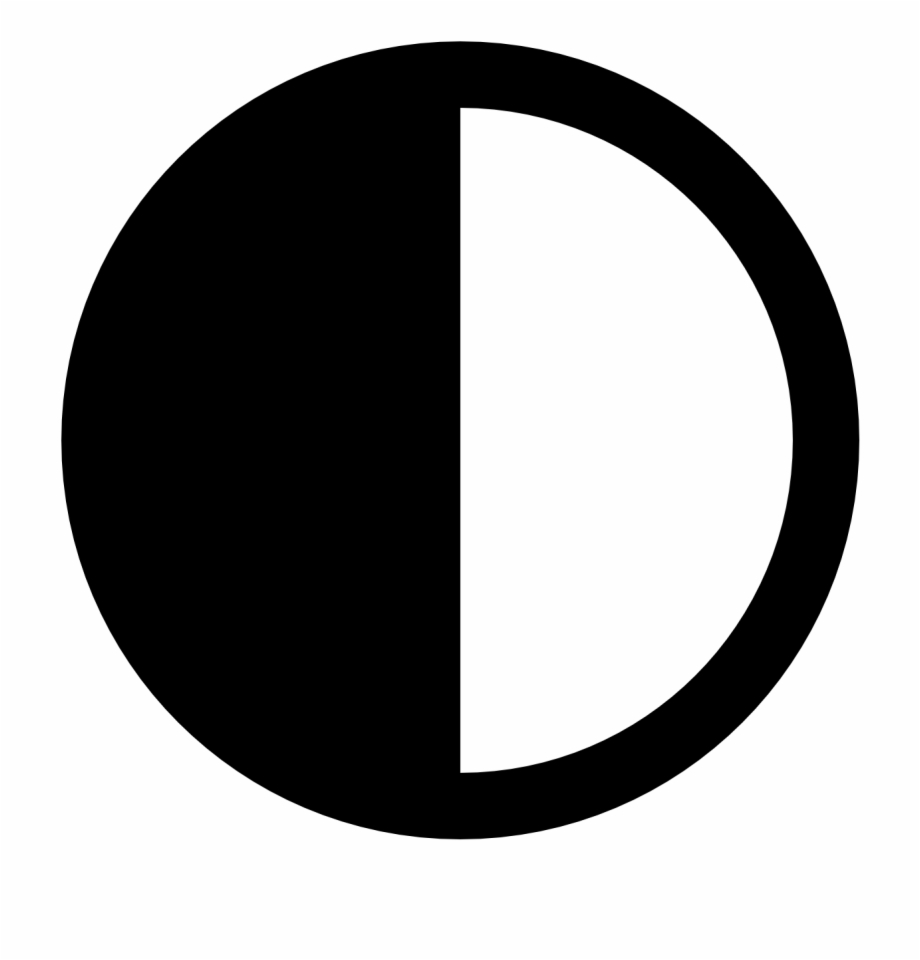 920x960 First Quarter Moon Symbol