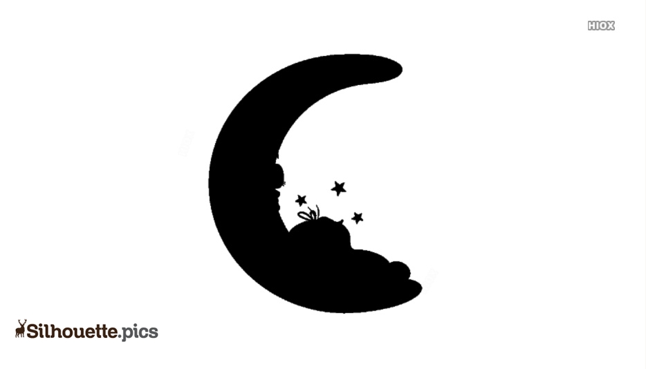 934x534 Cute Cartoon Moon Silhouette Vector, Clipart Images, Pictures