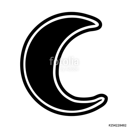 500x500 Cartoon Icon Drawing Of A Crescent Moon Stock Image And Royalty