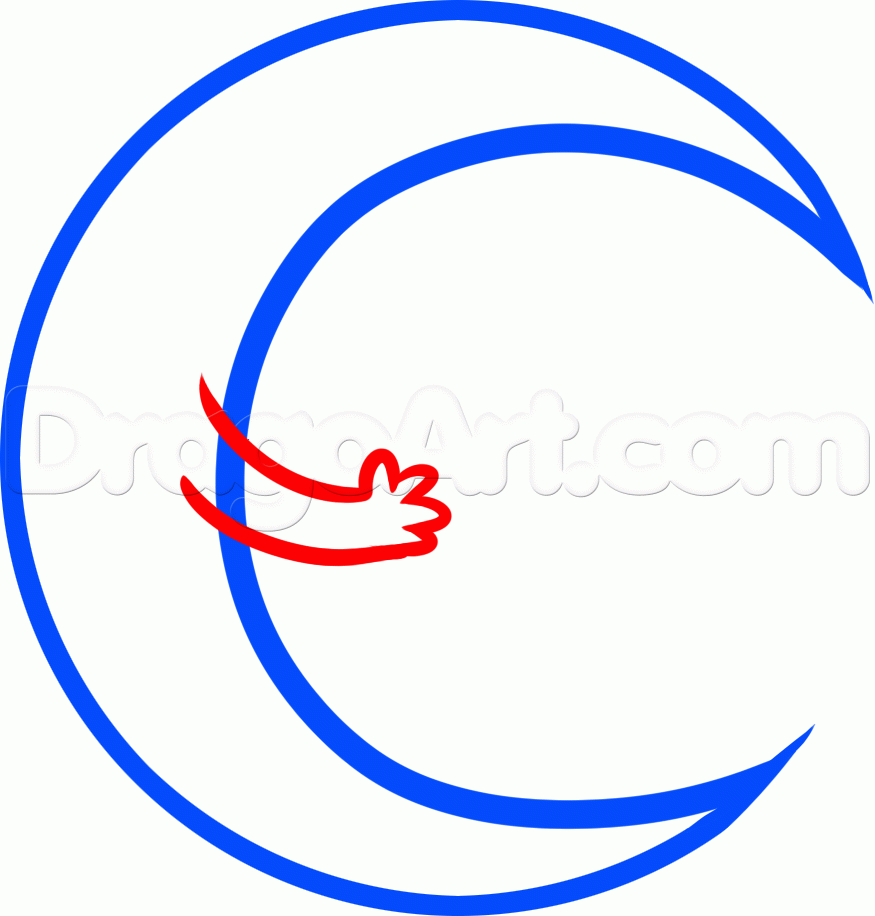 875x916 Drawing A Moon, Step