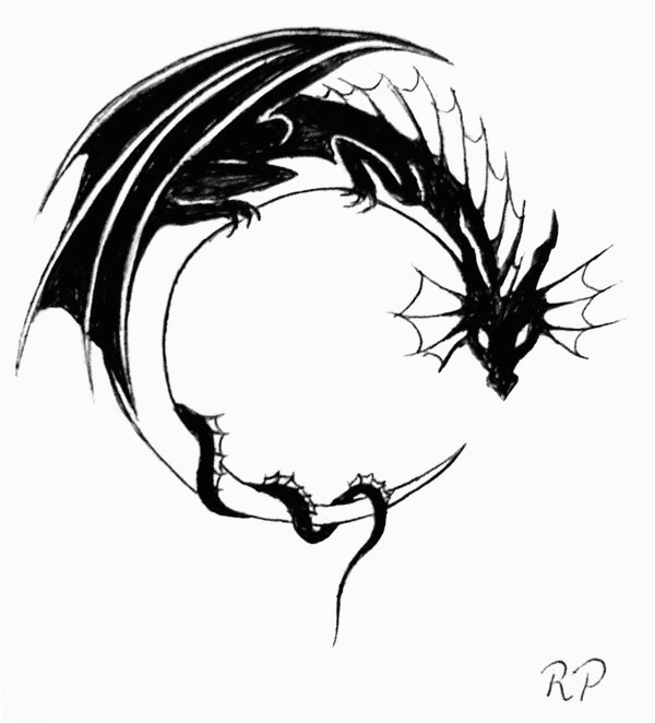 600x662 Dragon And Moon Tattoo Dragon Tattoo Design