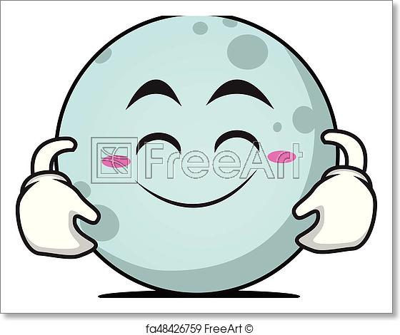 560x470 Free Art Print Of Cute Smile Moon Face Character Cute Smile Moon