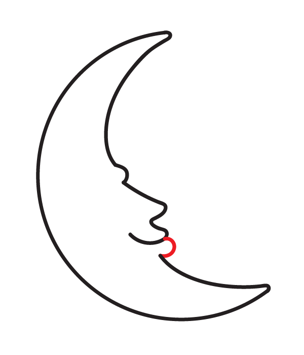 600x700 How To Draw A Crescent Moon With A Face