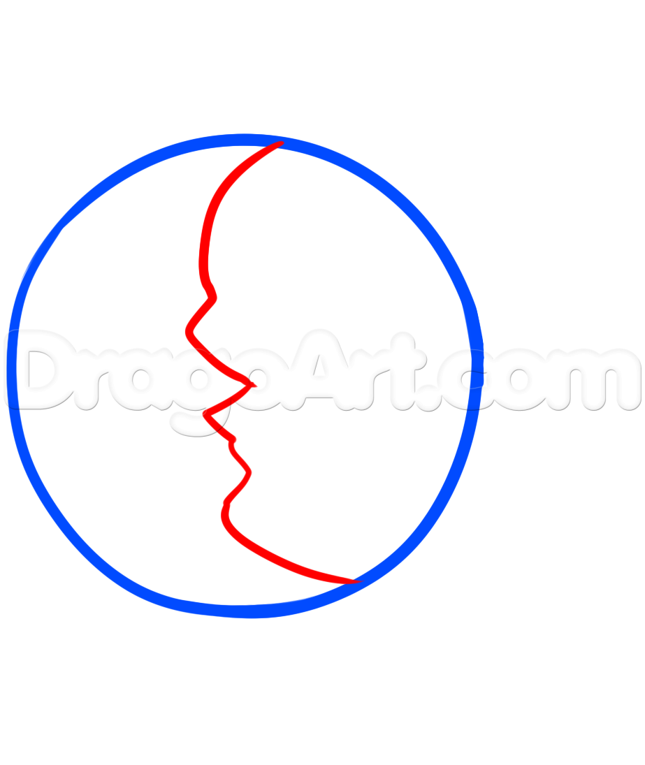 923x1095 How To Draw The Sun And Moon Face, Step