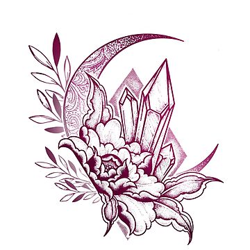 360x360 Moon Flowers Cristals T Shirt