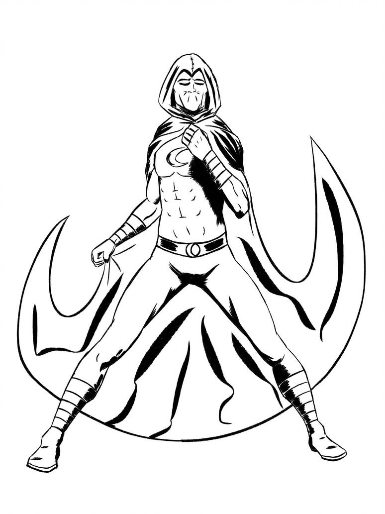 774x1033 Moon Knight Black And White