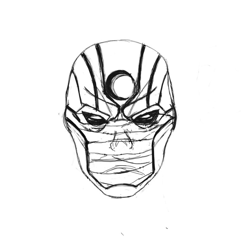 794x794 Moon Knight Mask Own Design Etsy