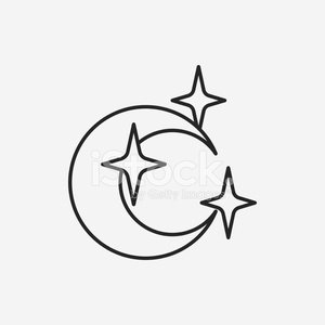 300x300 Moon Line Icon Premium Clipart