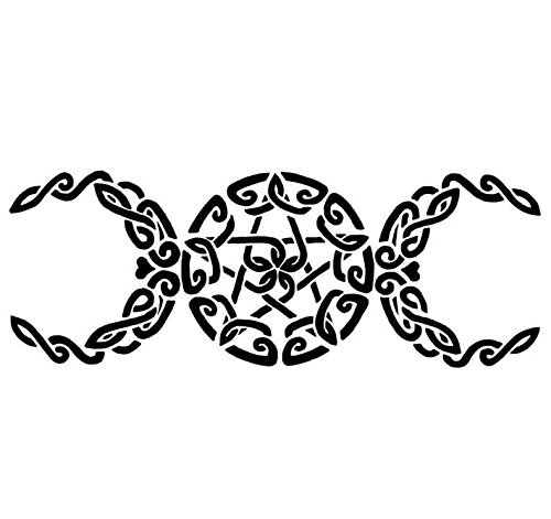 500x471 Celtic Knot Wiccan Three Moon Heart Vinyl Decal