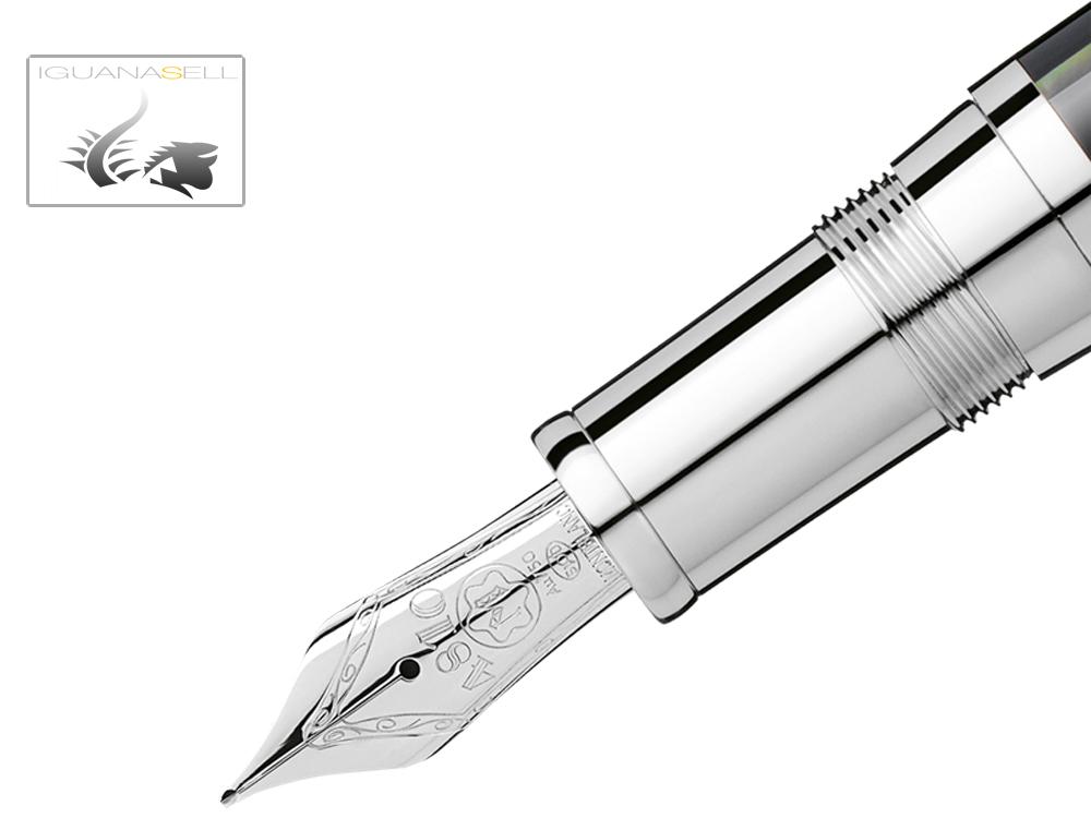 1000x750 montblanc moon pearl legrand fountain pen, platinum