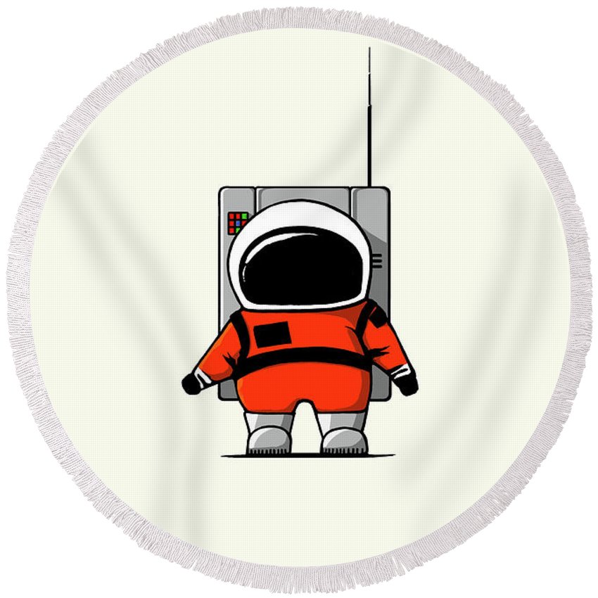 850x850 Moon Man Round Beach Towel For Sale