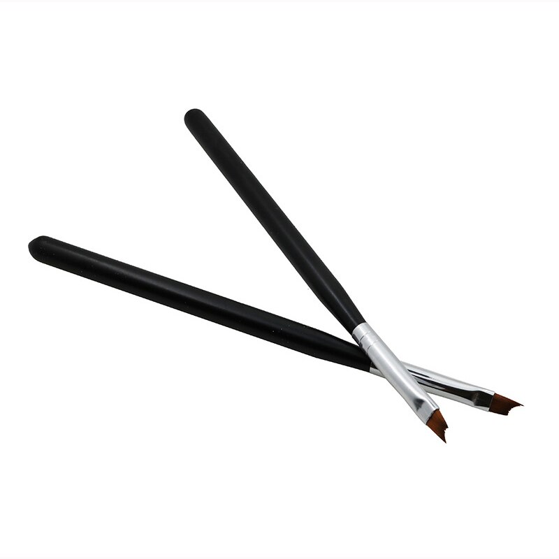 800x800 Nail Art French Oblique Half Moon Smile Pen Brush Black Drawing