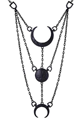 343x500 Restyle Crescent Moon Phases Lunar Pendant Necklace Occult Gothic