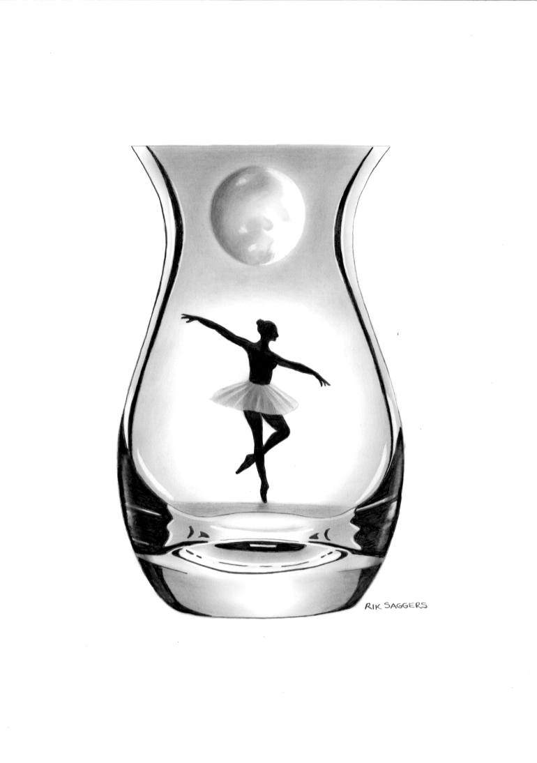 770x1094 Dancing In The Moonlight Drawing