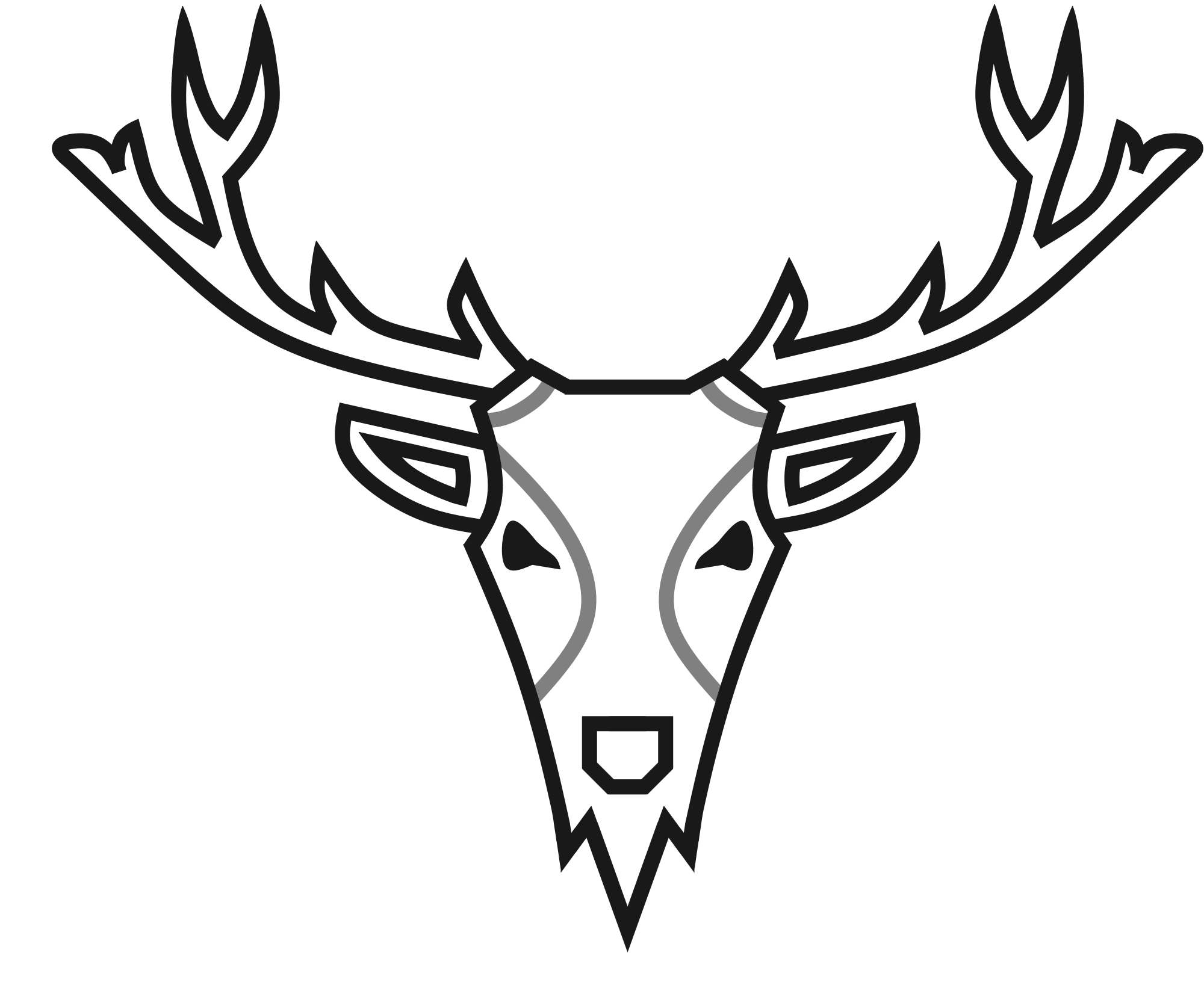 2000x1632 Collection Of Free Moose Drawing Tribal Download On Ui Ex