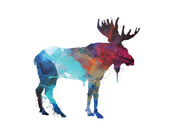 340x270 Abstract Moose Etsy