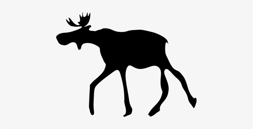 820x420 Elk Moose Deer Animal Silhouettes Drawing