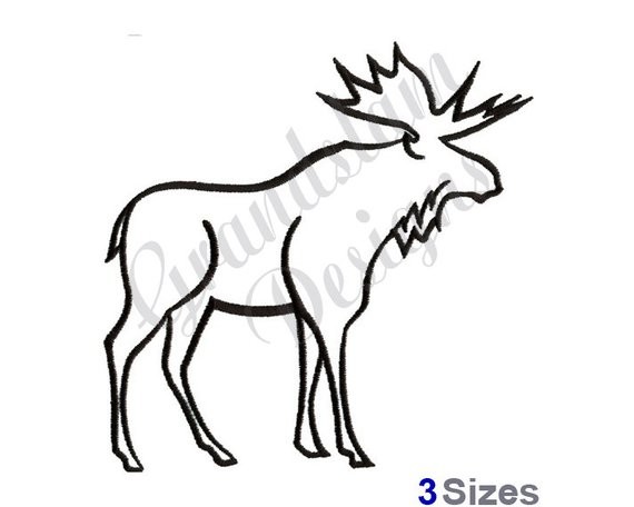 570x456 Il Within Moose Drawing Outline
