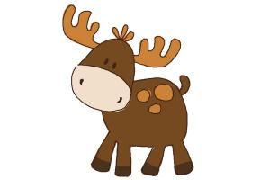 300x200 How To Draw A Moose For Kids