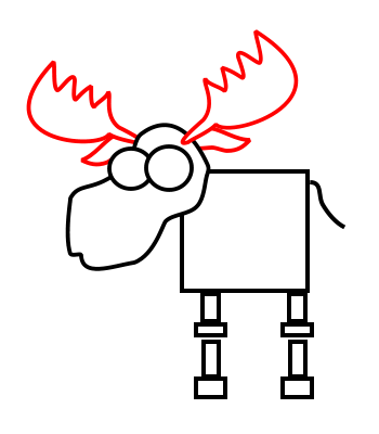 350x400 Drawing A Cartoon Moose