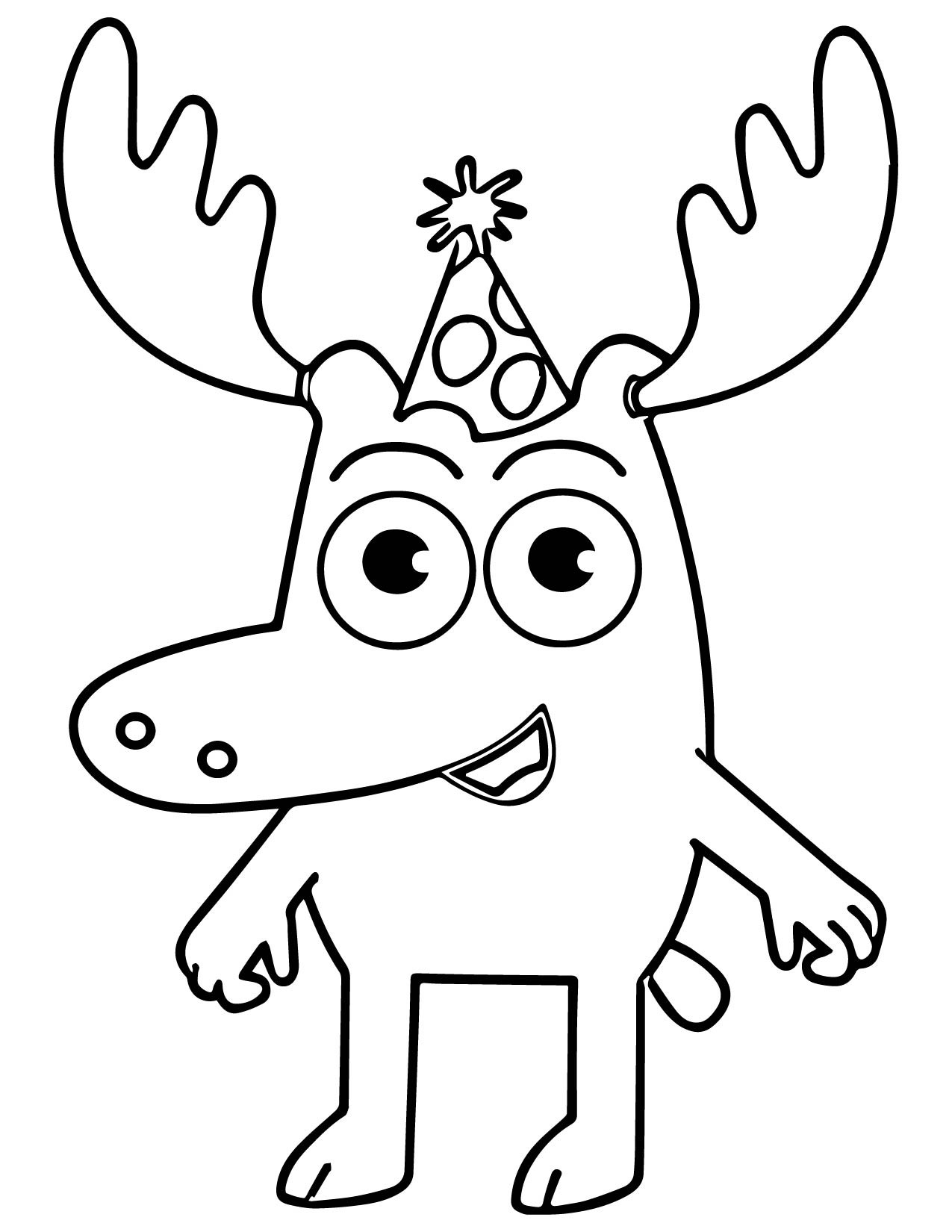 1275x1650 Free Printable Moose Coloring Pages For Kids Animal