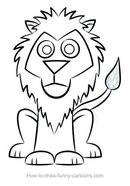 420x602 How To Draw A Lion Face Running
