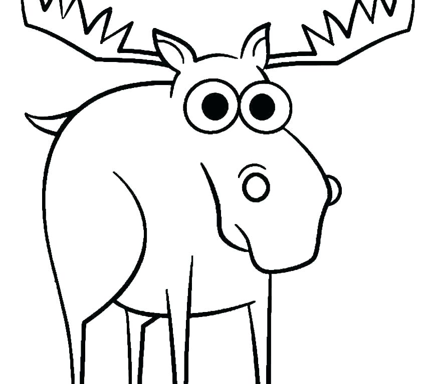 850x768 Moose Coloring