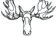 183x125 Coloring Pages Printable Halloween Scary Moose