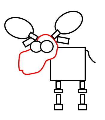 350x400 Drawing A Cartoon Moose