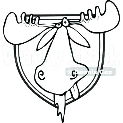 400x400 Moose Head Outline Moose Line Icon Deer Vector Illustration