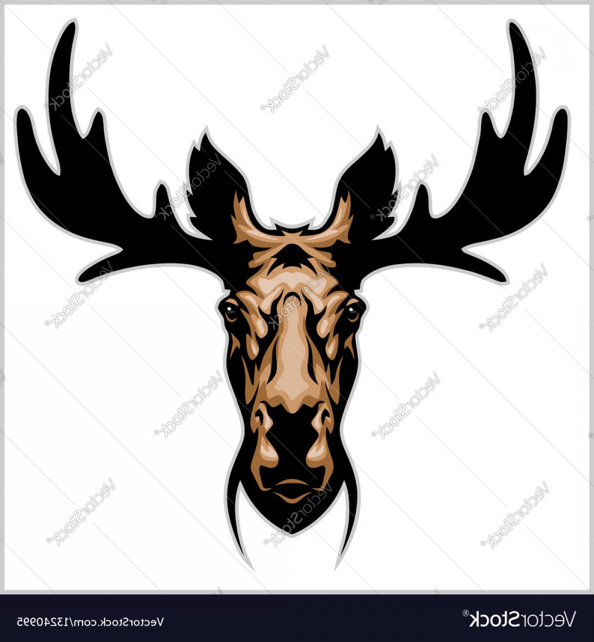 1200x1296 Moose Head Isolated On White Vector Newwaysys