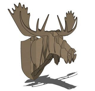 320x308 awesome moose head cartoon charte