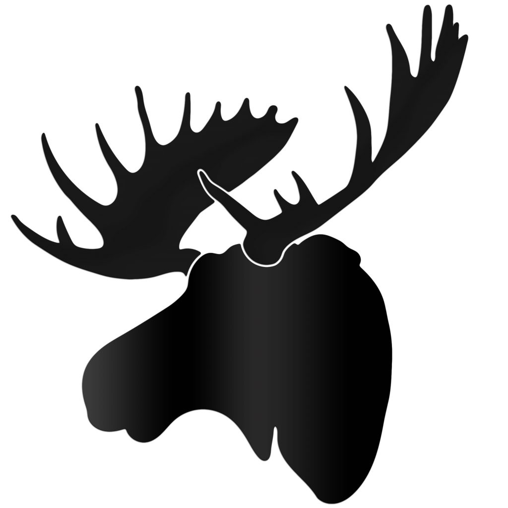 1024x1024 Moose Face Silhouette