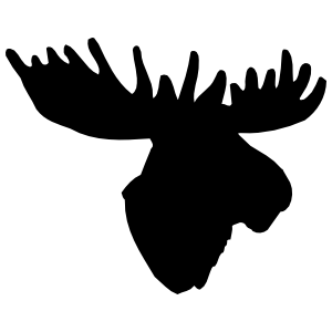 300x300 Moose Head Sticker