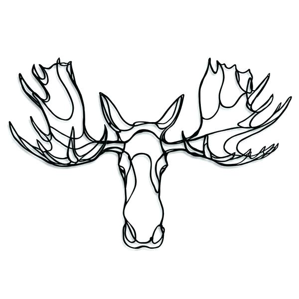 600x600 Collection Of Moose Head Silhouette Clip Art Download Them And Try