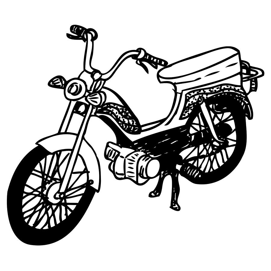 900x900 Moped Drawing