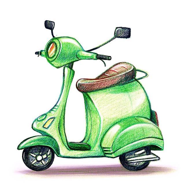 640x640 Mopeds Are So Cute! I Could Draw Mopeds All Day