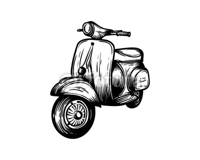 400x320 vespa motorcycles hand drawing symbol vintage logo vector buy